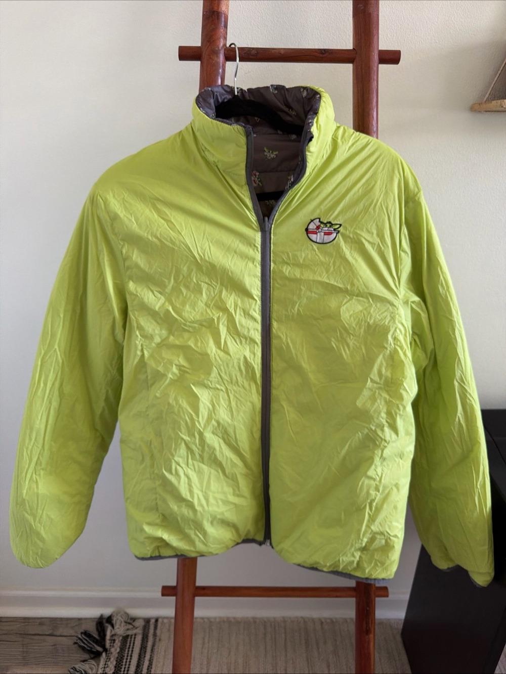 Like New Star Wars Baby Yoda Reversible Puffer Jacket